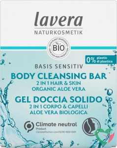 Lavera Basis Sensitiv body cleansing bar 2in1 bio EN-IT